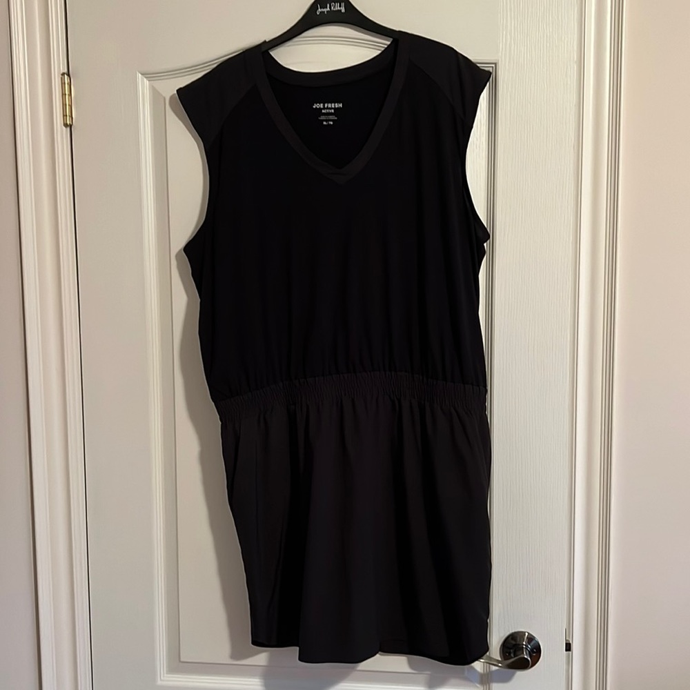 Black sporty mini dress